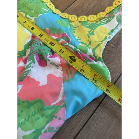 Lilly Pulitzer DELIA Shift Dress SHORELY BLUE Big Flirt Pink Green Blue 00 READ - Picture 7 of 16